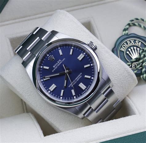 rolex oyster brown face|Rolex blue face oyster perpetual.